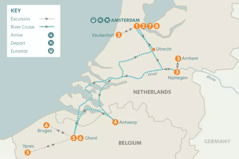 Bruges, Amsterdam & The Dutch Bulbfields River Cruise