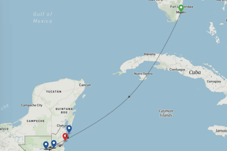 Belize Honeymoon Map