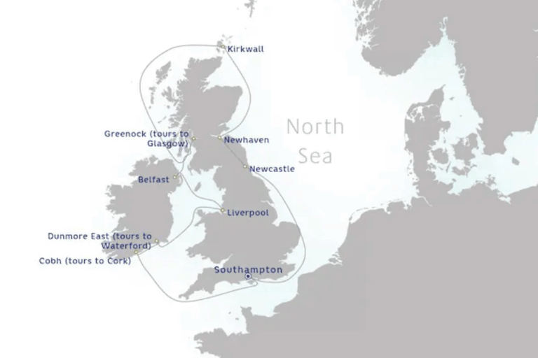 P&O British Isles Itinerary